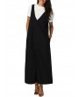 V-neck Straps Overhead Jumpsuit With Loose Wide Leg