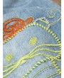 Sweet Embroidered Loose Elastic Waist Casual Denim