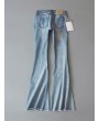 Vintage High Waist Stretch Flared Denim